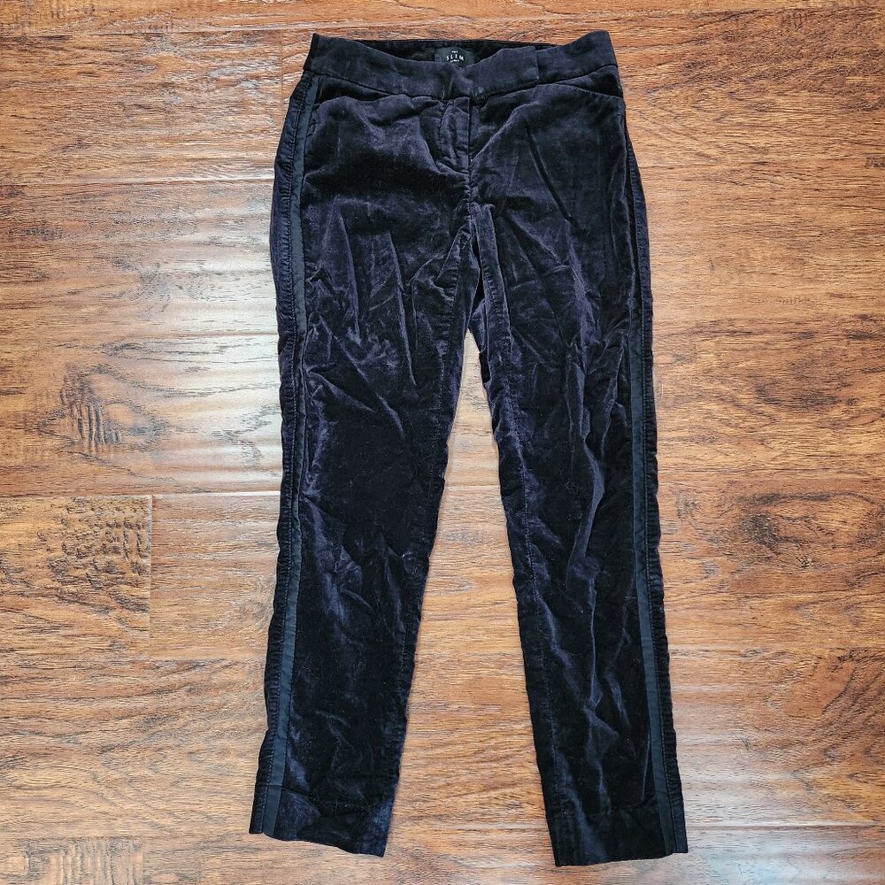 White House Black Market velvet tuxedo pants